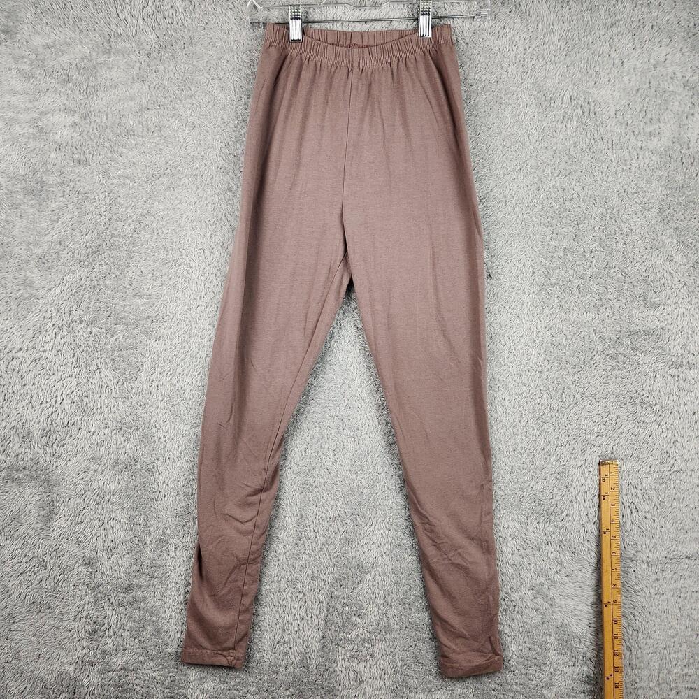 Vintage Newport News Leggings Womens Tall M Brown Taupe High Rise Stretch Ankle